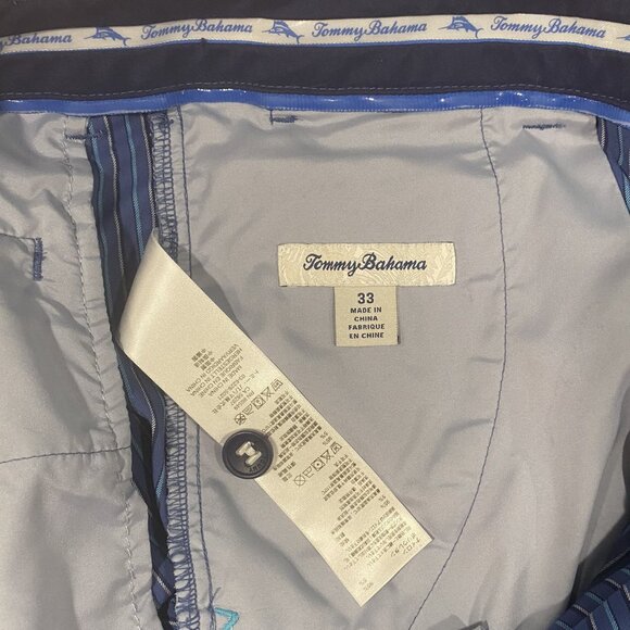 Tommy Bahama Men's Golf Shorts - Blue Stripe - Size 33 - Picture 6 of 8